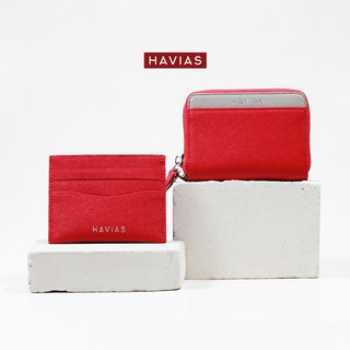 VERSA & PIE HAVIAS ví mini nhỏ gọn trẻ trung da bò thật Saffiano Ý 100%