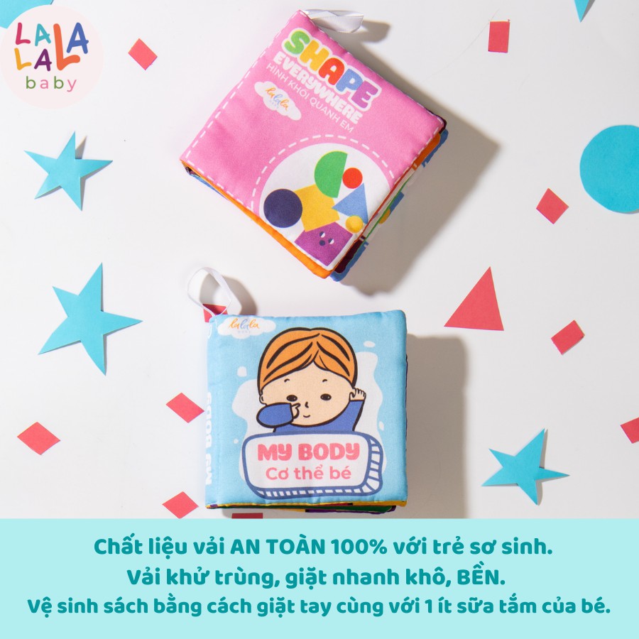 Sách vải Touch touch see see Lalala Baby đồ chơi vải kích thích thị giác đồ chơi thông minh cho bé