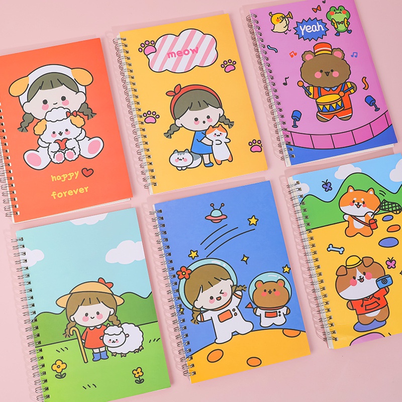 📒 COMBO 1–3 SỔ VỞ GÁY LÒ XO – HỌC TỪ VỰNG – BÌA HOẠT HÌNH DỄ THƯƠNG 🎀
