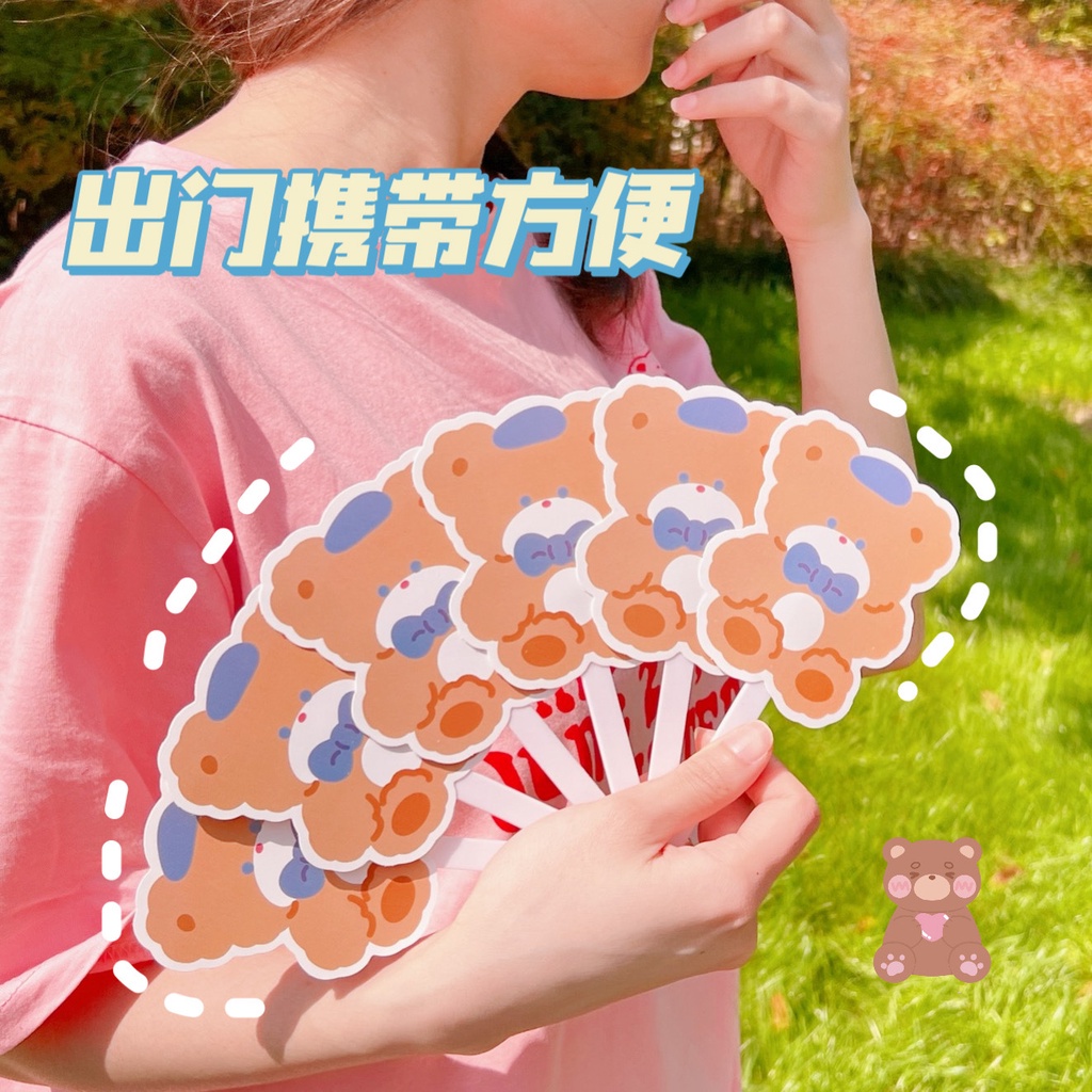 Quạt Xòe 6 Cánh Họa Tiết Dễ Thương Tay Cầm Chắc Chắn (nhiều mẫu lựa chọn) R11