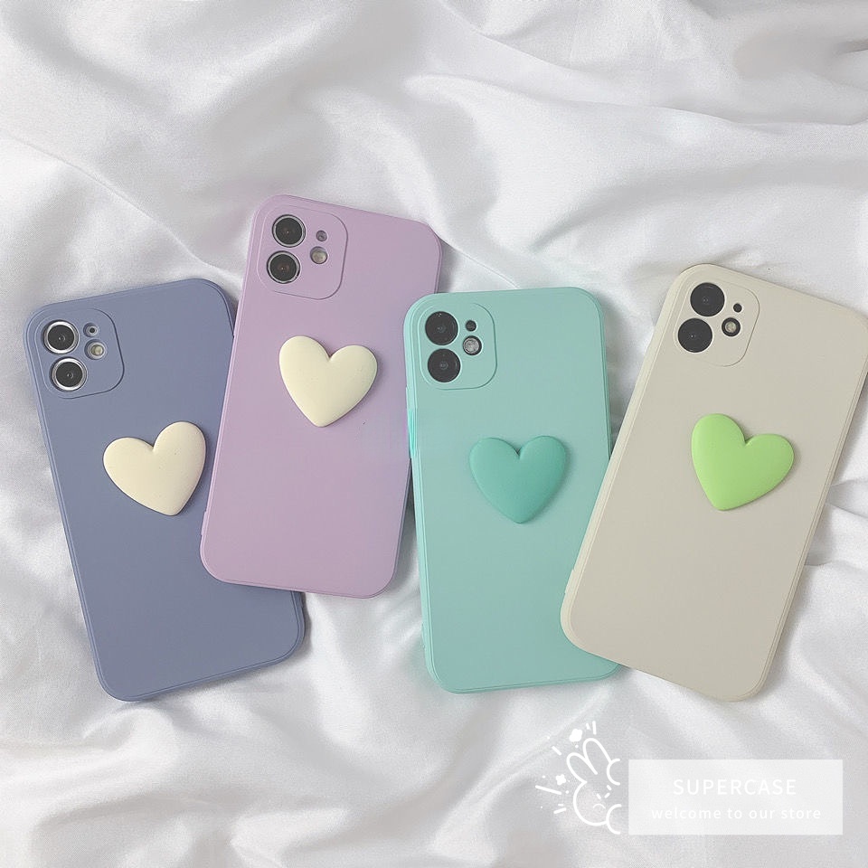 Ốp Điện Thoại TPU Họa Tiết Trái Tim 3D Cho Samsung Galaxy A30 A20 A50 A50s A30s A31 A51 A70 A70s A71 A7 2018 A10 M10 M10s