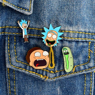 Huy Hiệu Họa Tiết Hoạt Hình Rick and Morty Vui Nhộn