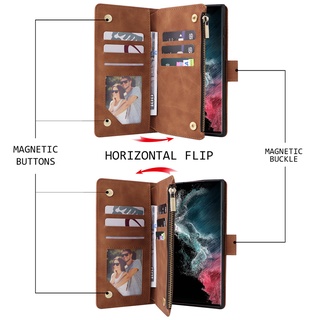Dành Cho iPhone 11 Pro X XR XS Max 7 8 6 6s Plus SE 2 3 2020 2022 Vỏ Đa Năng Dây Kéo Ví Da PU Flip Cover