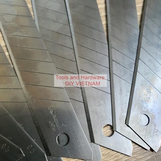 Hộp 10 lưỡi dao rọc giấy thay thế lưỡi đen, trắng hãng Kapusi Nhật Bản cao cấp, Bảo hành 6 tháng
