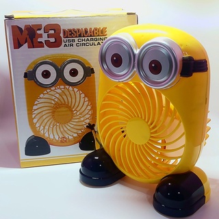 Quạt Sạc để bàn  Hình Minion CYX-8736 xài 2 chế độ - quat sac dien - quạt mini