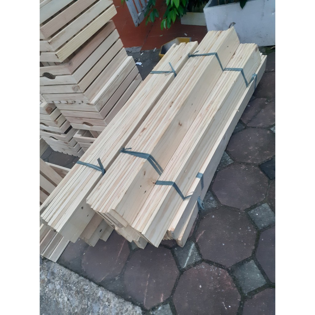 1 Nan pallet bào 4 mặt dài 1m - Nan gỗ pallet trang trí - Nẹp Gỗ ...