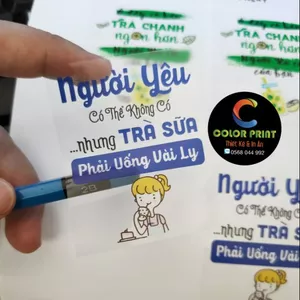 Tem Decal Trong Suốt - Tem Nhựa In Theo Yêu Cầu