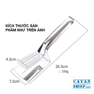 Xẻng inox gắp đồ chiên ,nướng ,gắp đồ nóng như bít tết, kẹp gắp thực phẩm bằng inox bền đẹp - GD381-xeng-kep
