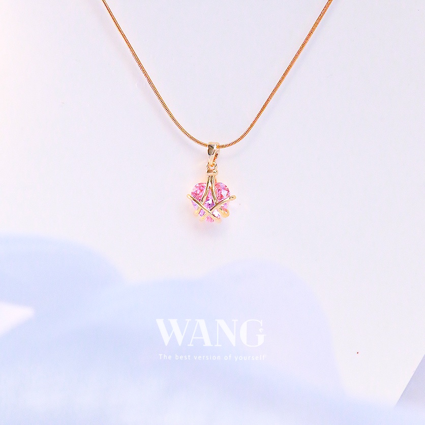 Vòng cổ Thép Titan Mạ Vàng 18k Mặt Hình Lâu Đài Búp Bê Barbie