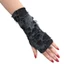 VVDZA Găng Tay Halloween Cosplay Đảng Nữ Dài Đen Gothic Cánh Tay Giữ Ấm Lỗ