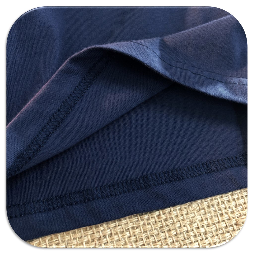 Áo thun nam HappyFamily màu xanh navy tay ngắn in hình vải cotton 100 cao cấp