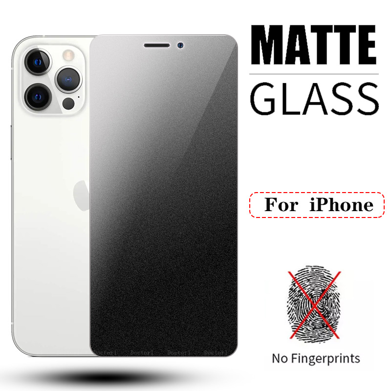 Kính cường lực mặt nhám chống bám vân tay cho iPhone ip 17 Air 16E 16 15 14 13 12 Mini 11 Pro Xs Max XR 6 6s 7 8 Plus 5G 4G 2022 2023 2024 2025