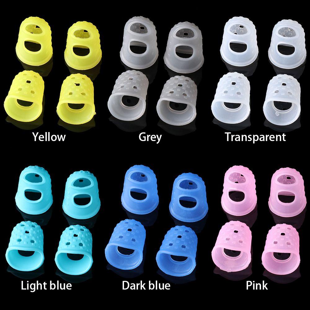 NKSFX 4 Cái / bộ Guitar Bảo Vệ Đầu Ngón Tay 6 Màu Chống Trơn Trượt Chống Đau Ngón Tay Cho Đàn Ukulele