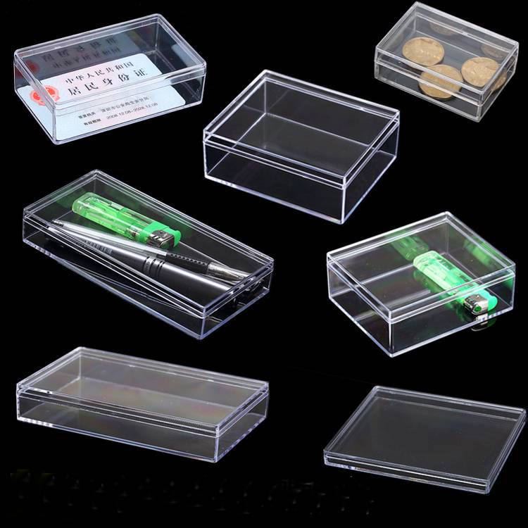 Acrylic Cao Trong Suốt Nhựa Hộp Nhỏ mini Dễ Thương Hộp Bảo Quản Trong Suốt Hộp Nhựa DIY Trang Sức Pha Lê Hiển Thị Hoàn Thiện Hộp Vuông Hình Chữ Nhật