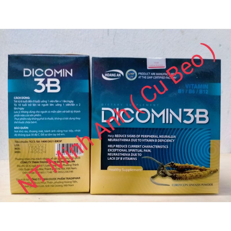 Thuốc Dicomin 3B: Tác Dụng, Hướng Dẫn Sử Dụng Và Lưu Ý