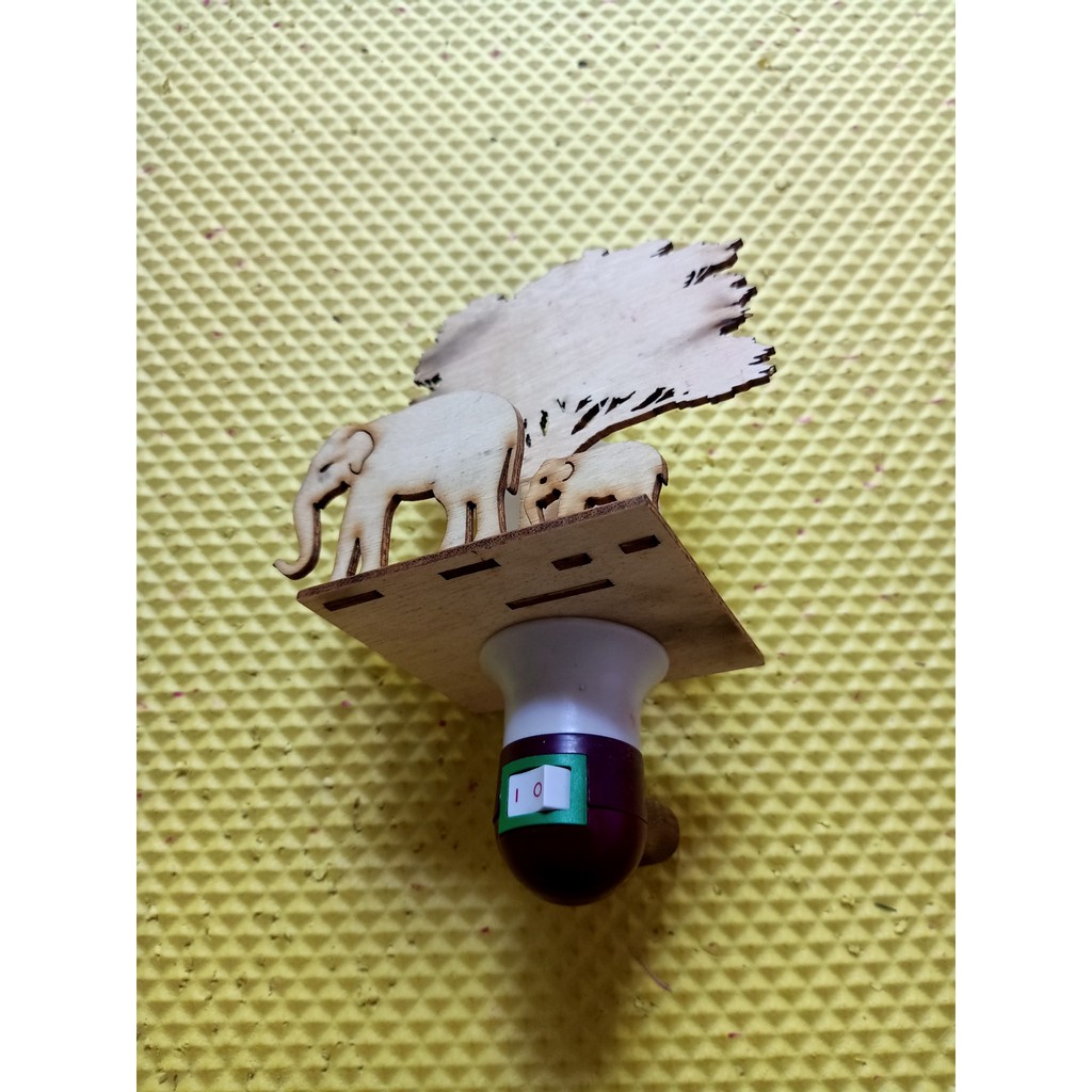Đèn ngủ 2 con voi diy- đèn trang trí decor phòng ngủ