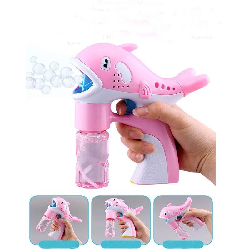 Đồ Chơi Súng Bắn Bong Bóng Hình Cá Heo Đồ Chơi Ngoài Trời Cho Bé - Đồ Chơi Cho Bé PUKAPI