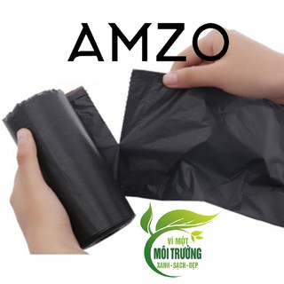 AMZO_3 CUỘN (1KG) TÚI ĐỰNG RÁC ĐEN/ BAO RÁC TỰ PHÂN HỦY SINH HỌC CAO CẤP THƯƠNG HIỆU AMZO (DAI – DÀY – BÓNG – SIÊU BỀN)