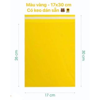 [Bao bì] Lẻ 1 cái túi gói hàng niêm phong có sẵn keo dính tuỳ chọn nhiều size nhiều màu 🐻🌸