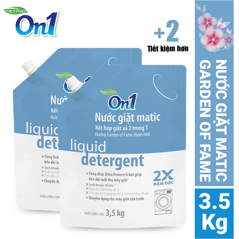 Ảnh Túi Nước giặt xả On1 Matic hương Garden Of Fame 3.5Kg N7003 - Sạch khuẩn khử mùi kết hợp giặt xả 2 trong 1 máy cửa trước 3