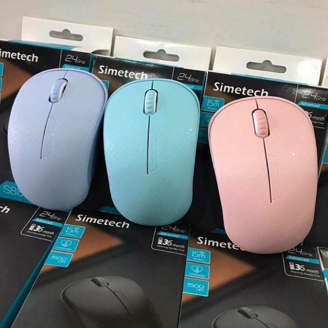 Chuột không dây Simetech S880 1500dpi nhiều màu | Shopee Việt Nam