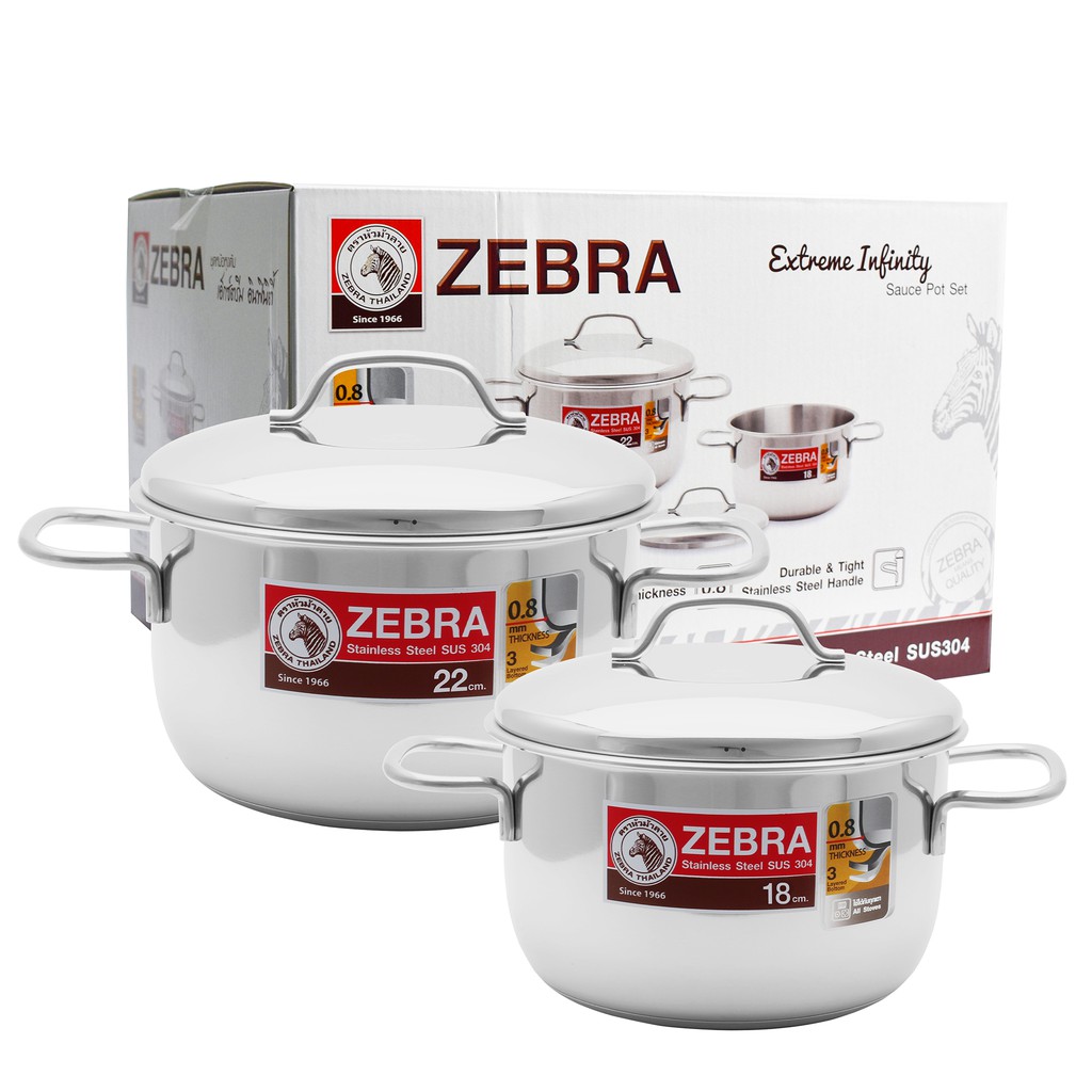 Bộ nồi ZEBRA Thailand Cao cấp inox 3 đáy (4 món) Extreme Infinity ...