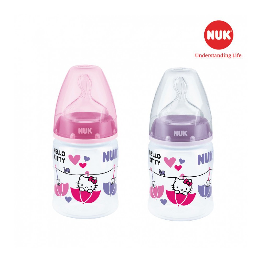 Ảnh Bình sữa Nuk nhựa PP Hello Kitty 150-300ml silicone 3