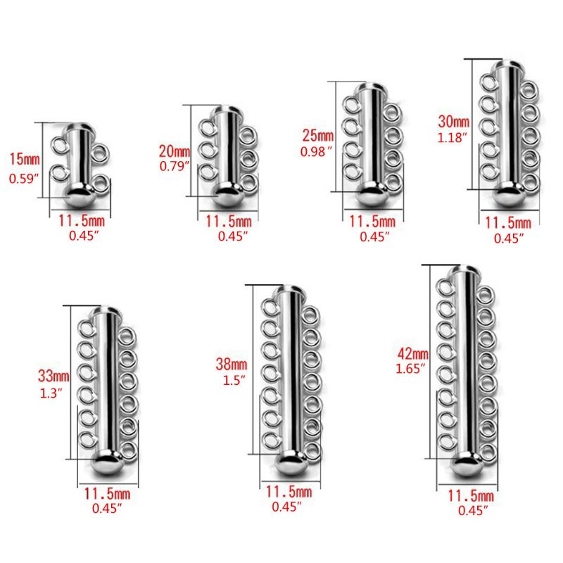 Jenniferab End Caps Thanh trượt Khóa vít cho trang sức Làm vòng cổ Vòng tay