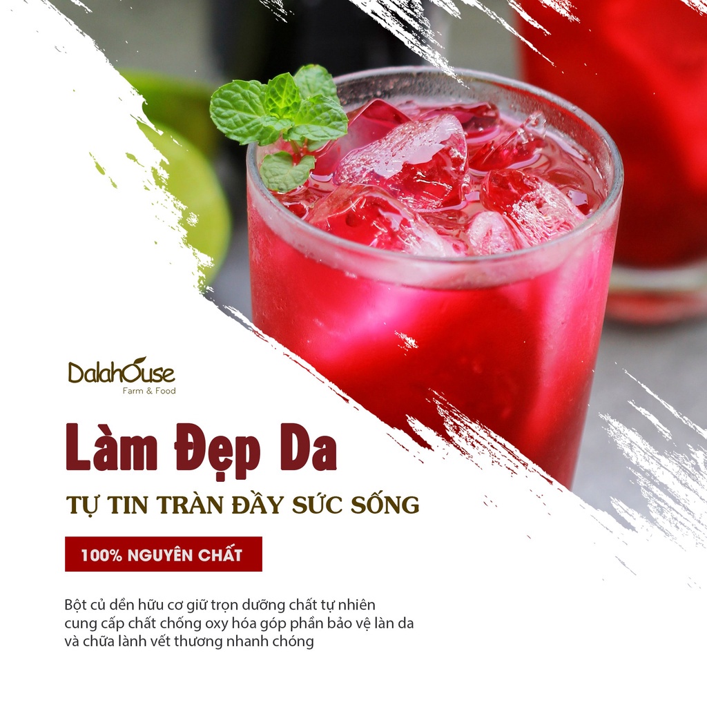 Ảnh Bột củ dền nguyên chất Dalahouse bổ máu, công nghệ sấy lạnh tiêu chuẩn Châu Âu hộp 60 gr 3