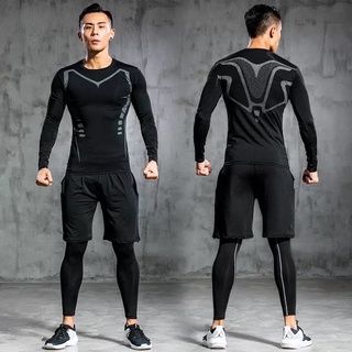 Áo Thể Thao Nam Tay Dài Áo Tập Gym Nam Chất Thun Lạnh Áo Giữ Nhiệt Nam Đá Bóng