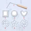 JVSUB Bánh Quy Nướng Khuôn Gỗ Tay Cầm Timbale Khuôn Phễu Làm Bánh Sắt Máy Làm Bánh Waffle