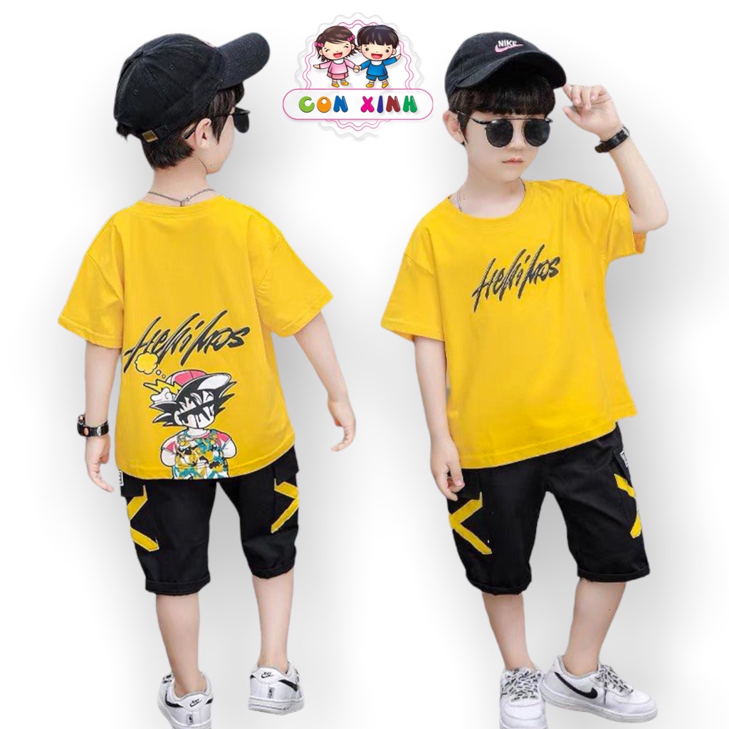Bộ Đồ Bé Trai Con Xinh Cotton Hiphop Set Quần Áo Trẻ Em Từ 5 Đến 14 Tuổi |  Shopee Việt Nam