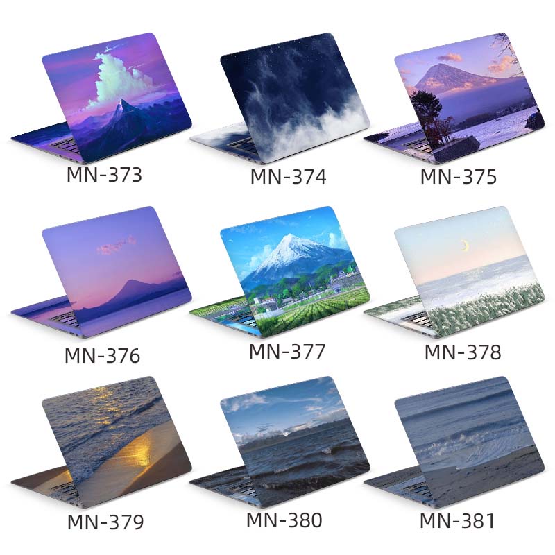 Tranh phong cảnh dán da máy tính xách tay, decal trang trí màng bảo vệ ...