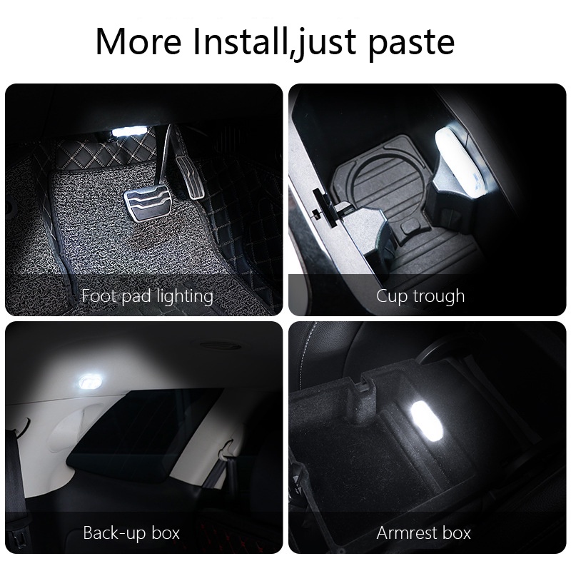 Đèn cảm ứng ô tô SEAMETAL không dây LED sạc USB thông dụng