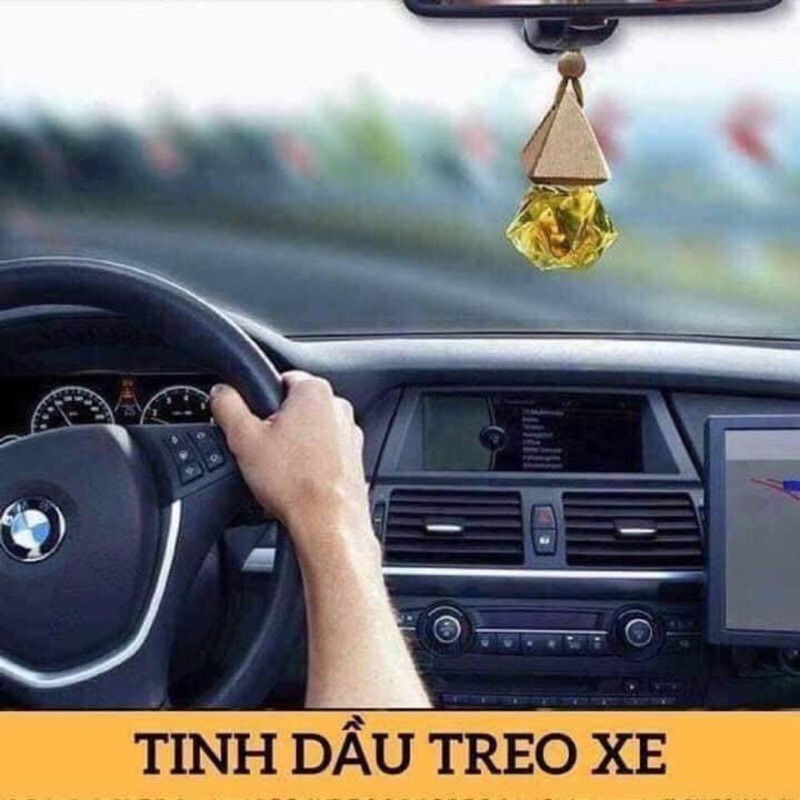 Tinh Dầu Xả Chanh Treo Xe Ô Tô - Đậm Đặc Nguyên chất 100%- Khử Mùi Xe Ô Tô