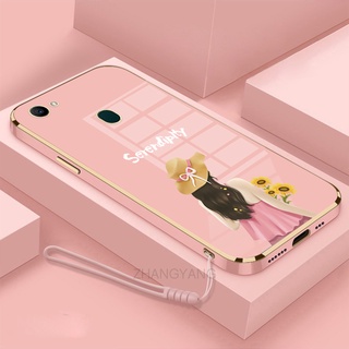 ốp lưng OPPO F7 F5 Ốp Điện Thoại TPU Silicon Viền Mạ Màu Hình Cô Gái Xinh Đẹp Cho OPPO F7 F5