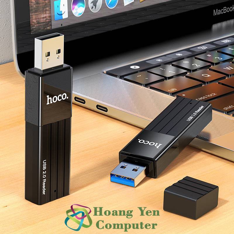 Đầu Đọc Thẻ Nhớ Hoco HB20 (Hổ Trợ Đọc Thẻ Micro SD, SD)  - BH 1 Năm Chính Hãng - Hoangyencomputer