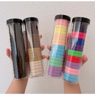 Hộp 20 chun / thun cột tóc cao su nhiều màu sắc