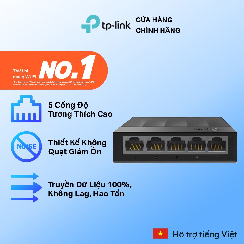 Bộ Chia Tín Hiệu Switch Để Bàn TP-Link LS1005G 5 Cổng 10/100/1000Mbps