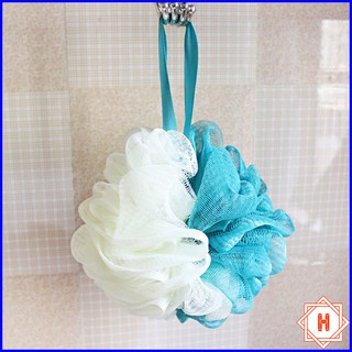 Bông tắm tròn cao cấp 2 màu pastel xinh xắn, lưới mềm mại { H }