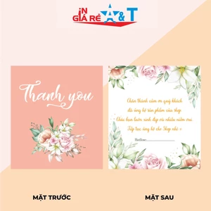 <GIÁ SIÊU RẺ>Thiệp cảm ơn - thẻ cảm ơn 100 cái dành tặng khách yêu
