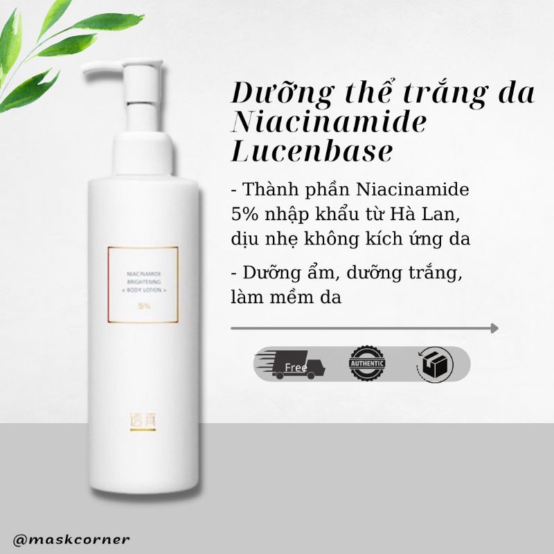 Dưỡng thể trắng da body lotion Niacinamide Lucenbase 251g | Shopee Việt Nam