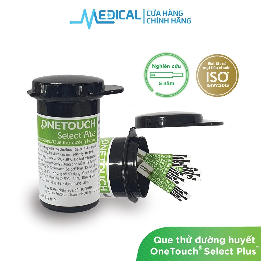 Ảnh Que thử đường huyết ONETOUCH Select Plus 25 que/hộp date xa chính hãng- MEDICAL 4