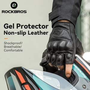 ROCKBROS Găng tay bảo vệ xe máy ROCKBROS, Thiết bị chống rơi nửa ngón mỏng dành cho nam giới thích đi xe địa hình