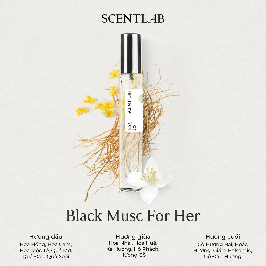 Ảnh Nước hoa nữ SCENTLAB No.29 hương hoa trắng Black Musc For Her tinh dầu thơm lâu, mini 10ml lưu hương 8h nữ tính nàng thơ 3