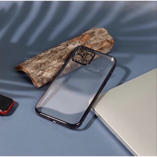Ốp silicon Likgus trong suốt viền si màu bảo vệ camera cho iphone 11/11pro/11promax/12/12pro/12promax