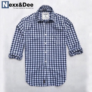 Áo sơ mi caro nam kẻ sọc tay dài vải Oxford denim công sở check shirt ...