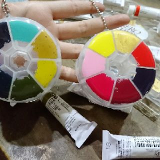 [mỗi màu có 0.5ml hoặc 1m] set màu nước Holbein 7 màu