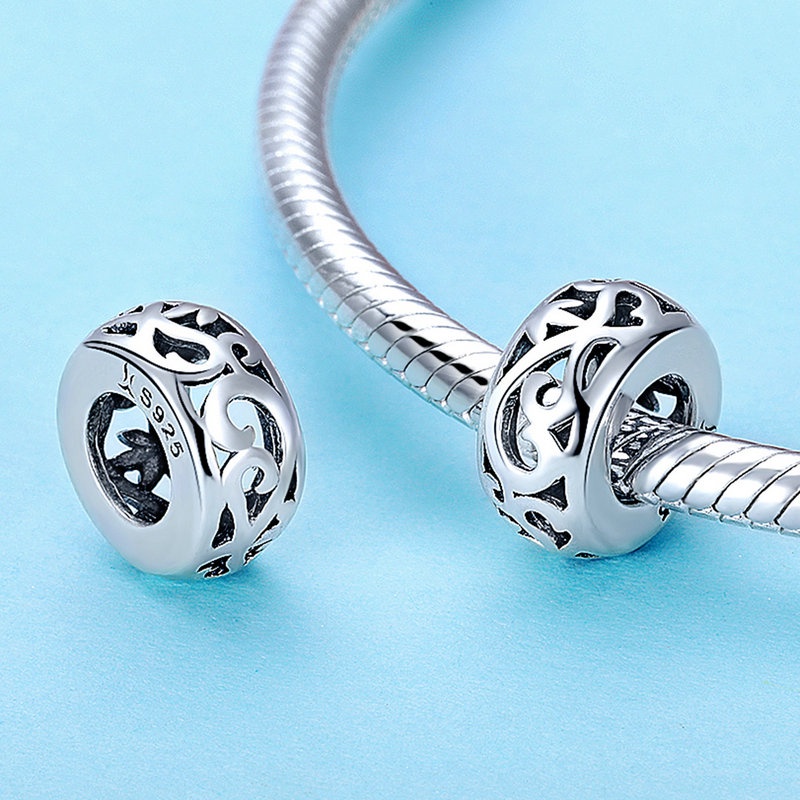 Hạt charm BAMOER SCC1938 bạc 925 kiểu dáng đa dạng tuỳ chọn làm đồ trang sức thủ công cho nữ