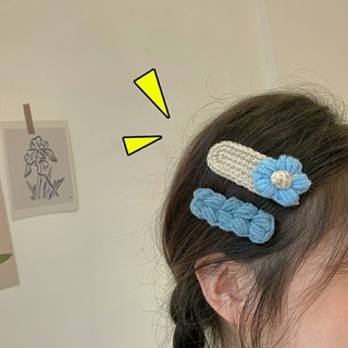 Kẹp tóc thắt bính cho nữ và bé gái dễ thương 6.5cm |Cặp tóc len Handmade hàng đẹp |Shop Rô Handmade
